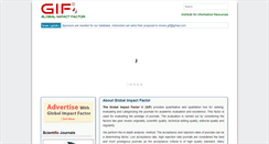 Desktop Screenshot of globalimpactfactor.com